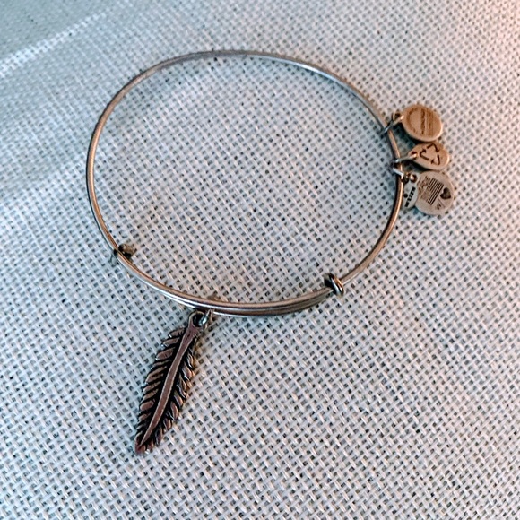 Alex and Ani feather adjustable bangle bracelet - Picture 3 of 4